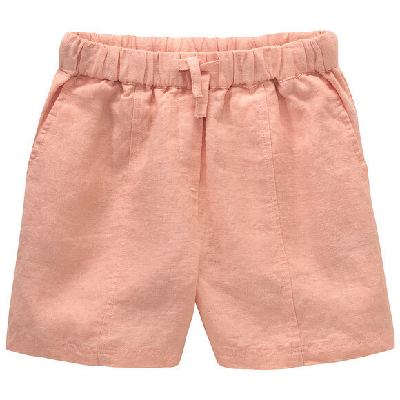 Mädchen Leinen-Shorts orange 116